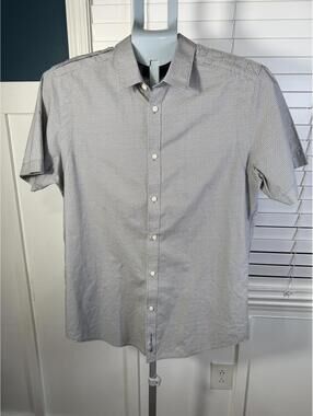 Ben Sherman Geo Circle Print Short Sleeve Shirt Men's Medium Mod Retro